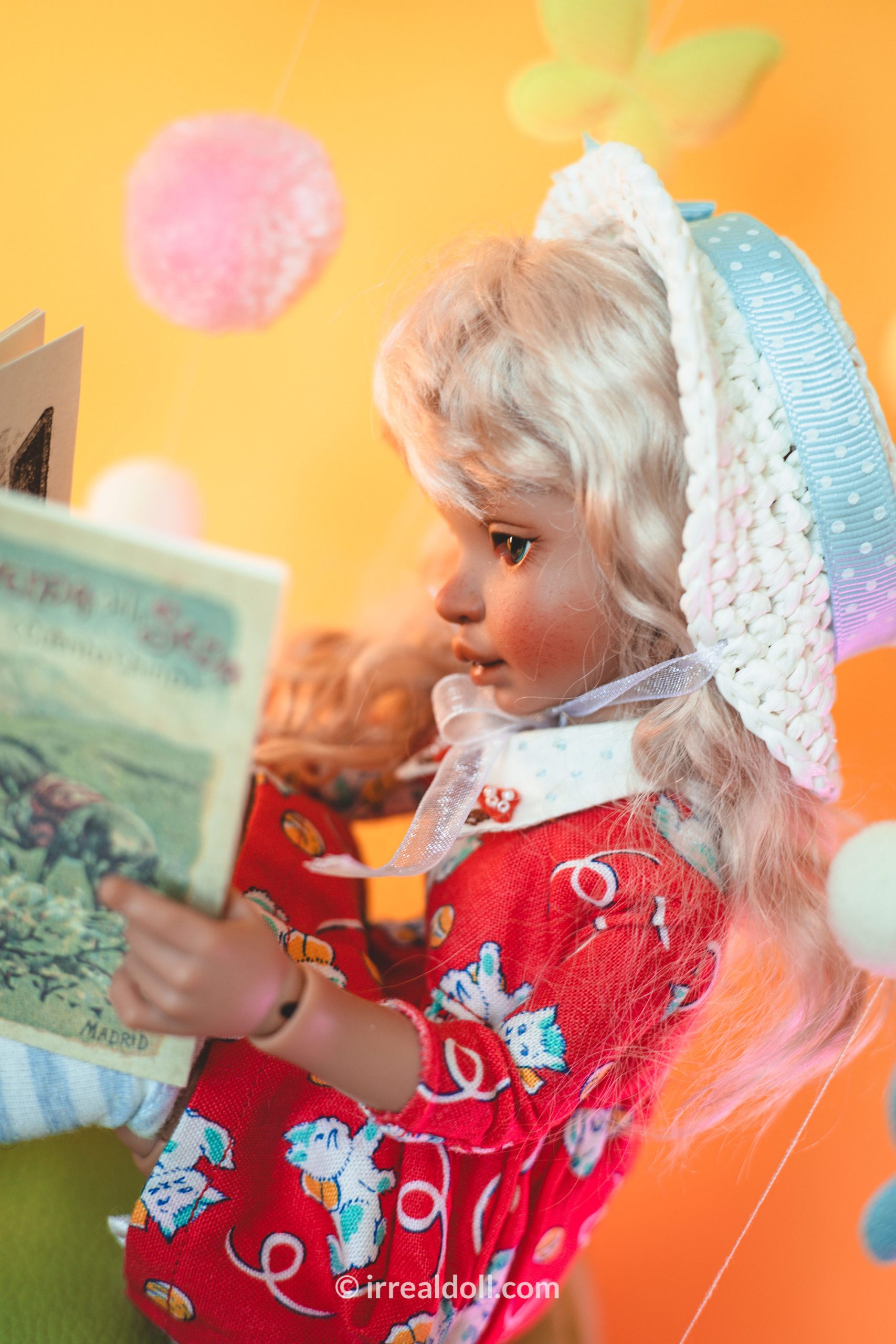 A picture of Surya, a 27cm tall doll from Irrealdoll in a dark skin tone.